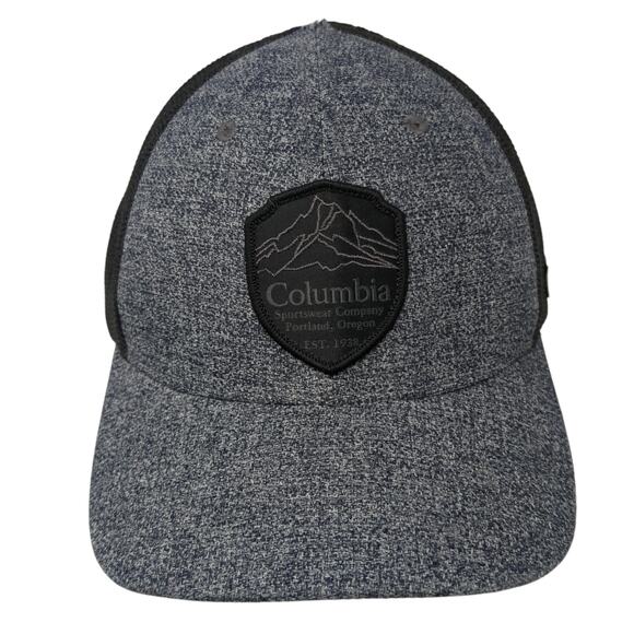 Columbia Fitted Mesh Back Trucker Hat Gray One Size Colorblock Outdoor - Picture 1 of 8